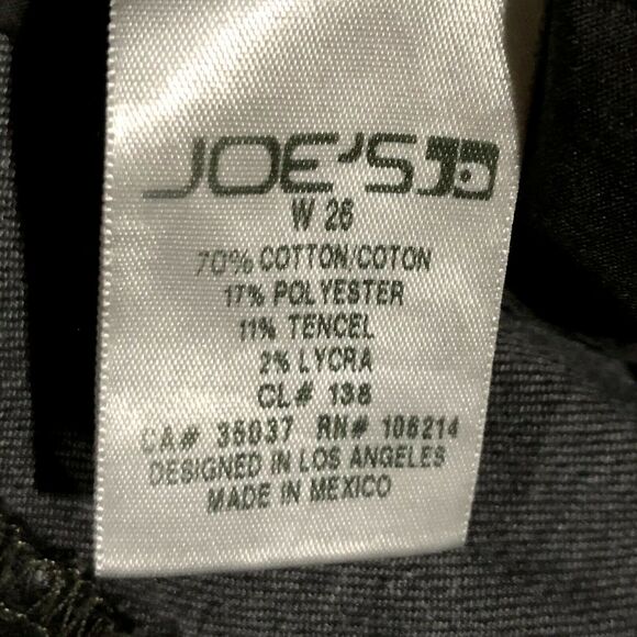 Joe’s Jeans 26 Dark Blue Distressed Mid Rise Raw Hems 27 in Inseam Women's - Picture 3 of 12